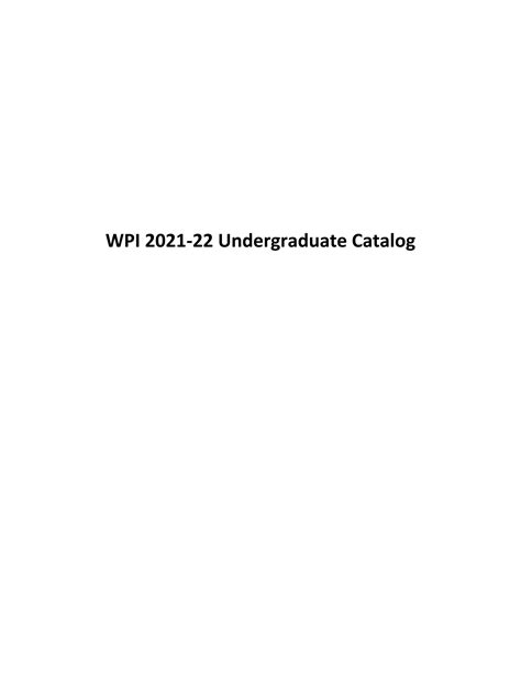 wpi catalog|More.